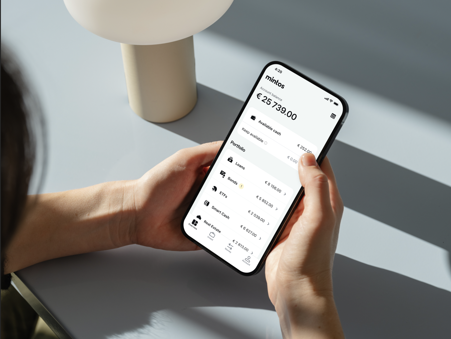 Person working on tablet